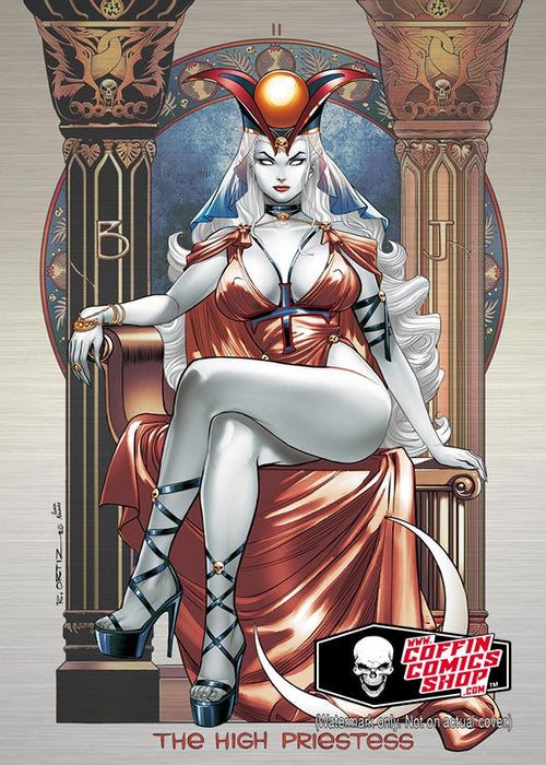 Lady Death: Tarot Major Arcana - II. The High Priestess Metallicard