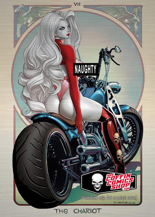 Lady Death: Tarot Major Arcana - VII. The Naughty Chariot Metallicard