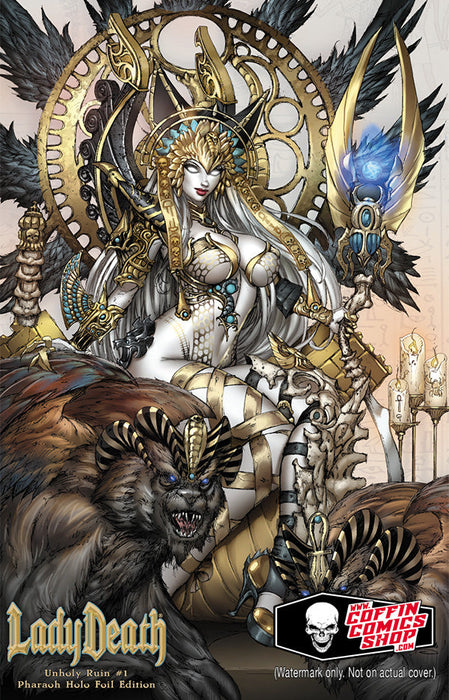 Lady Death: Unholy Ruin #1 - Pharaoh Holo-Foil Edition (Mockup) - Catacomb 7/2