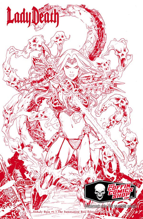 Lady Death: Unholy Ruin #1 - The Summoning Raw Edition (BP Edition!) - Tomb Treasures 12/10