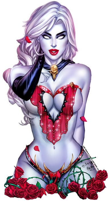 Lady Death: Naughty Smitten 8" Vinyl Sticker