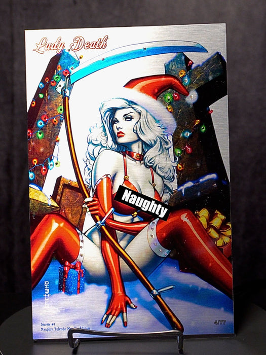 Lady Death: Secrets #1 - Naughty Yuletide Metallic Edition (LOW #4) - Mega Jeweled Copy!
