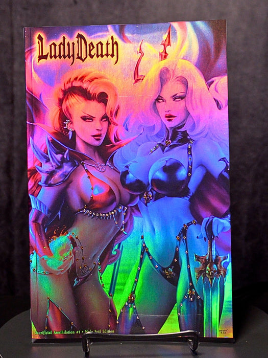 Lady Death: Sacrificial Annihilation - Double Danger Holo-Foil Edition - Mega Jeweled Copy!