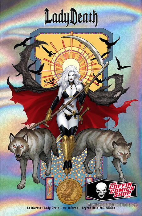 La Muerta / Lady Death: Inferno #1 - Legend Holo-Foil Edition (LOW #6) - Catacomb 7/2