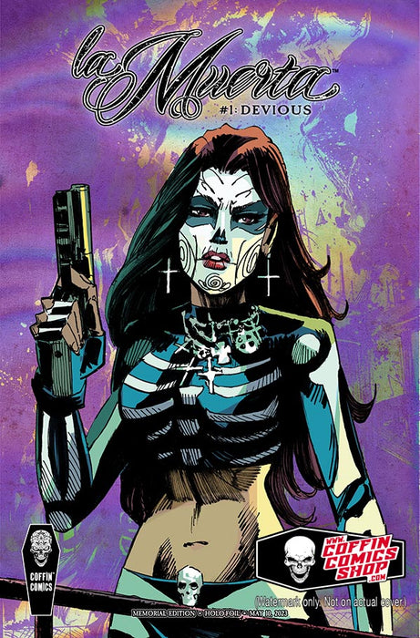 La Muerta: Devious #1 - Memorial Ashcan Edition - Holo-Foil Cover (BP Edition!) - Catacomb 7/9