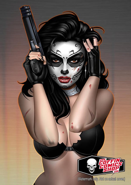 La Muerta: Keith Garvey Battle Damaged Artist Celebration 2024 Metallicard (BP Edition!) - Catacomb 10/15