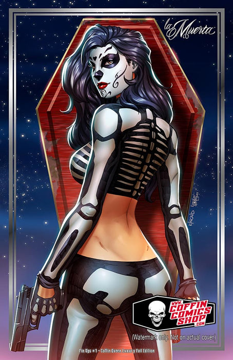 La Muerta: Pin Ups #1 - Coffin Queen Luxury Foil Edition - Signed by Brian Pulido & Ryan Kincaid