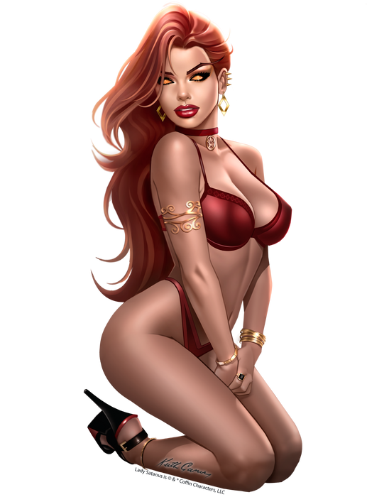 Lady Satanus: Demure 10" Die Cut Vinyl Sticker