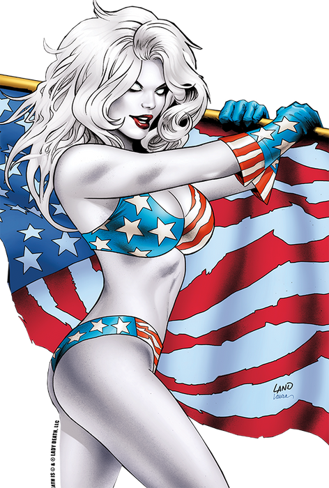 Lady Death: America's 250th 8" Vinyl Sticker