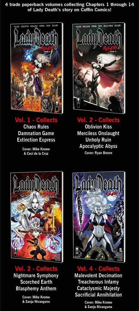 Lady Death Trade Bundle (Lady Death Rules Vol. 1-4 Paperbacks
