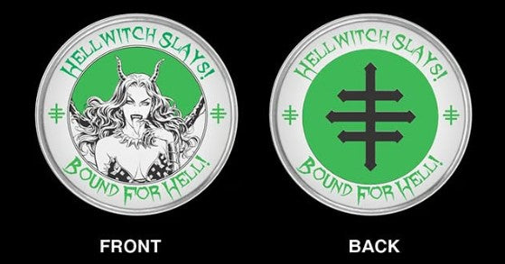 Hellwitch: Green Challenge Coin
