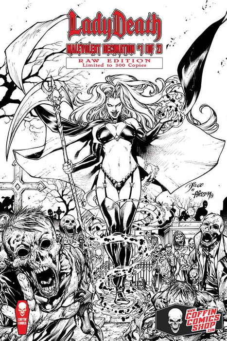 Lady Death: Malevolent Decimation #1 (of 2) - Raw Edition - Signed by Diego Bernard