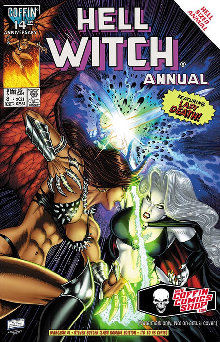 Hellwitch vs. Lady Death: Wargasm #1 - Steven Butler Clash Homage Edition (Publisher File Copy) - Catacomb 1/1