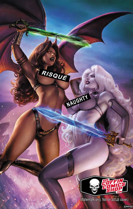 Hellwitch vs. Lady Death: Wargasm - Risque & Naughty War 11x17" Print