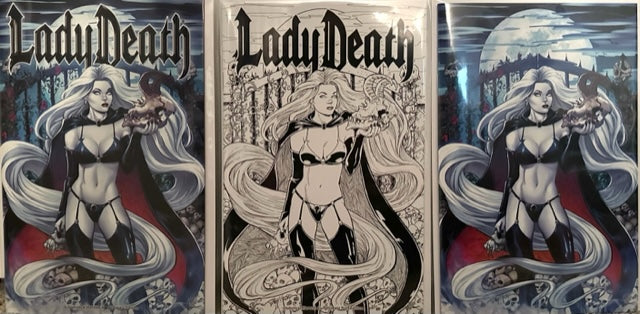Lady Death: Diabolical Harvest #1 - Ultimate 3-Book Set (Artist Proof #4) - Catacomb 5/28