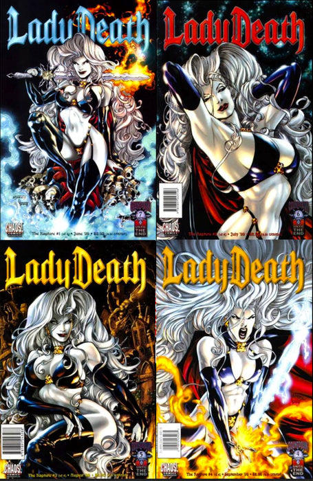 Lady Death: The Rapture #1-4 Set - Pulido Signed (Tomb Treasures 12/10)