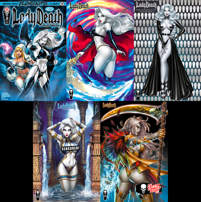 Lady Death: Sacrificial Annihilation #2 (of 2) - Comic Shop Market Set