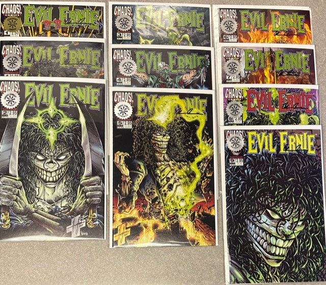 Evil Ernie: Destroyer Set (Preview, #1-9) - Signed by Brian Pulido w/Preview Remarque (Catacomb 11/21)