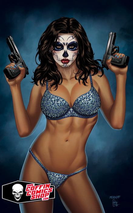 La Muerta: Pin Ups Chase Azure 11x17" Print