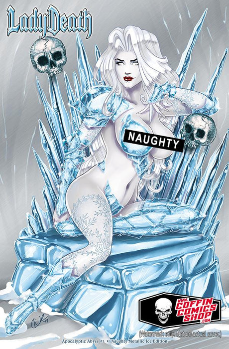 Lady Death: Apocalyptic Abyss #1 - Naughty Metallic Ice Edition (BP Edition!) - Catacomb 7/2
