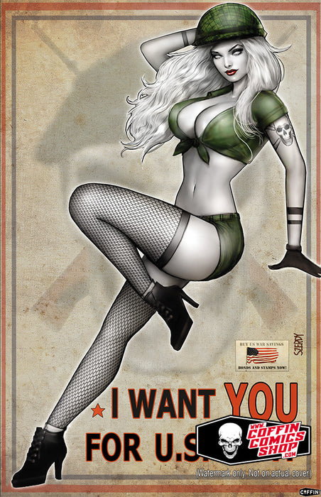 Lady Death: Army 11x17" Print