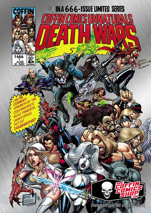 Lady Death: Coffinverse Death Wars Metallicard (Catacomb 10/15)
