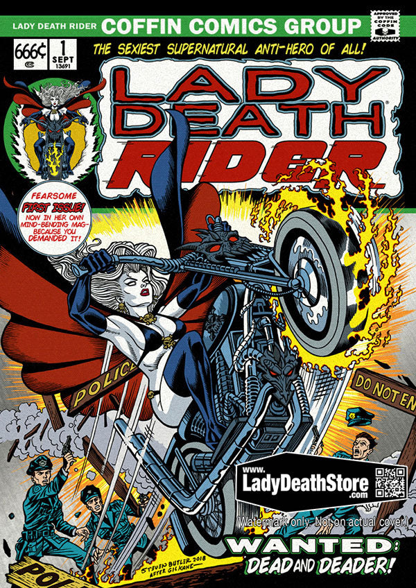 Lady Death: Lady Death Rider Metallicard (Artist Proof #4) - Catacomb ...