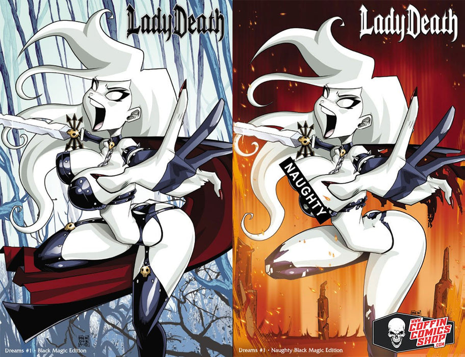 Lady Death: Dreams #1 - Black Magic 2-Book Set (BP Edition Set!) - Catacomb 7/16