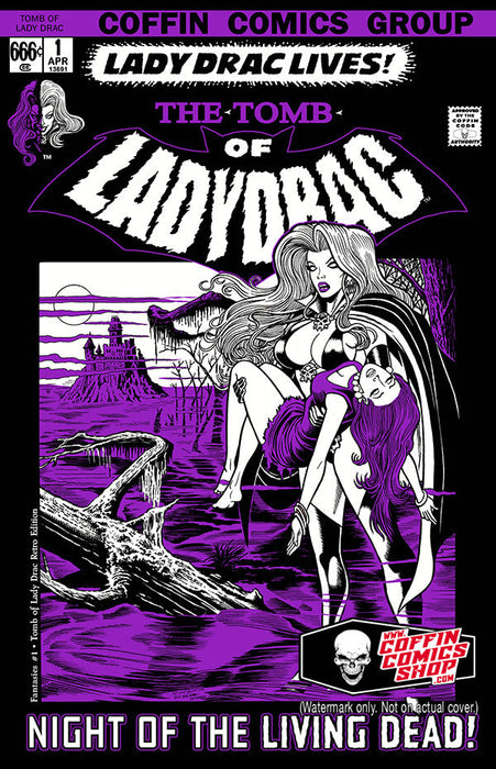 Lady Death: Fantasies #1 - Tomb of Lady Drac Retro Edition - Signed by Brian Pulido & Steven Butler