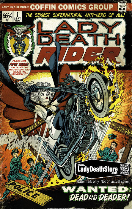 Lady Death: Lady Death Rider Damaged 11x17" Print