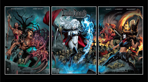 Lady Death: Malevolent Decimation - Rogues Editions 3-Book Set - Signed by Diego Bernard