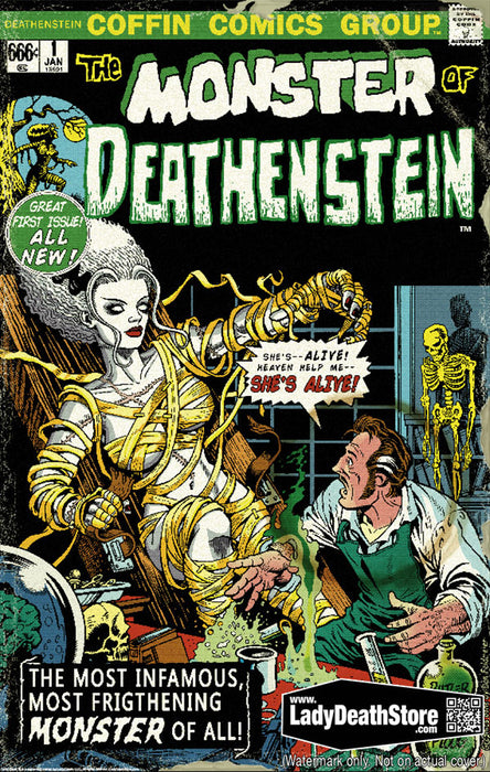 Lady Death: Monster of Deathenstein Damaged 11x17" Print