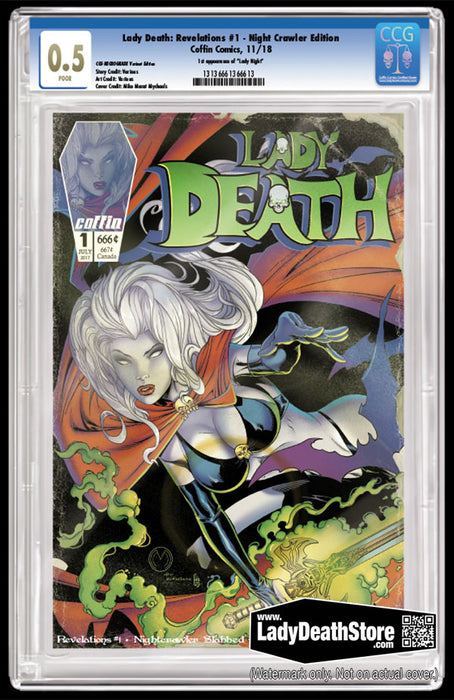 Lady Death: Revelations #1 - Nightcrawler Slabbed Edition (LOW #5) - Catacomb 3/19