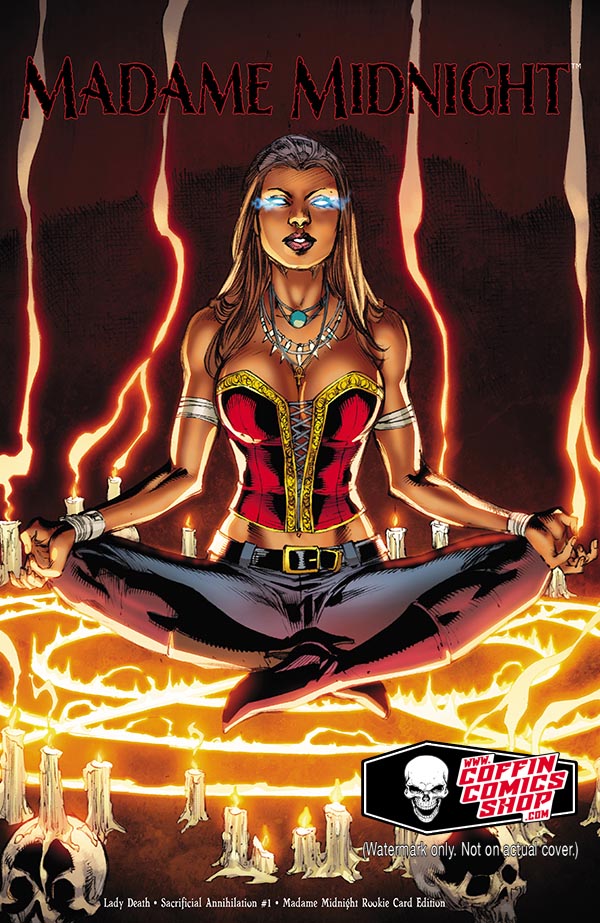 Lady Death: Sacrificial Annihilation #1 - Madame Midnight Rookie Card Edition Lady Death: Sacrificial Annihilation #1 - Madame Midnight Rookie Card Edition