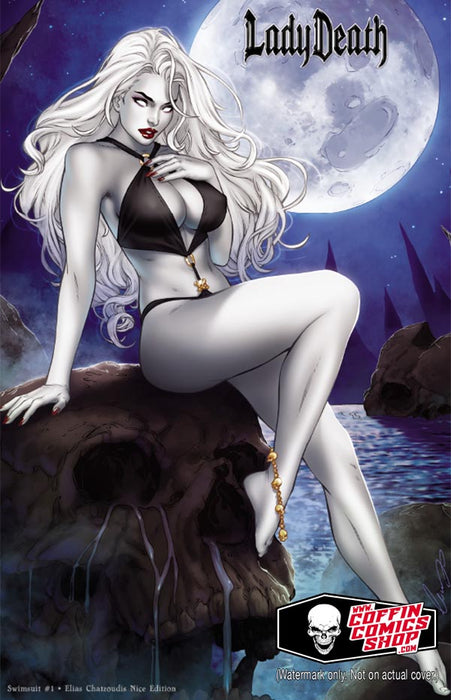 Lady Death: Swimsuit #1 - Elias Chatzoudis Nice Edition (BP Edition!) - Catacomb 7/2