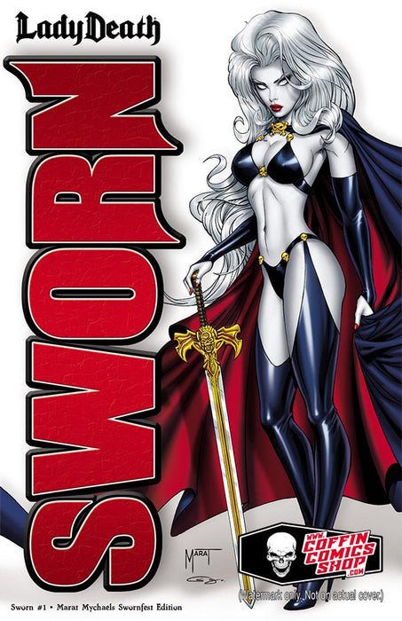 Lady Death: Sworn #1 - Marat Mychaels Swornfest Edition (BP Edition!) - Catacomb 8/13