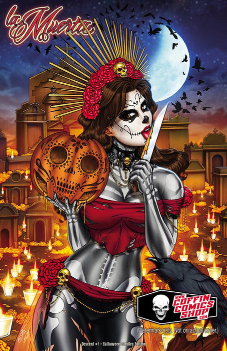 La Muerta: Descent #1 - Halloween Candles Edition (Mockup) - Mega Jeweled Copy! (Catacomb 6/25)