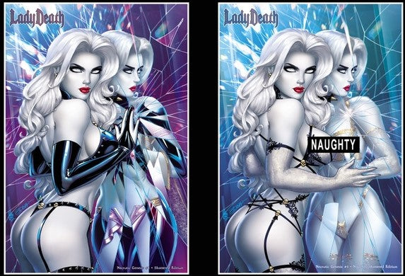 Lady Death: Necrotic Genesis #1 - Shattered 2-Book Set (Mockup) - Catacomb 7/2