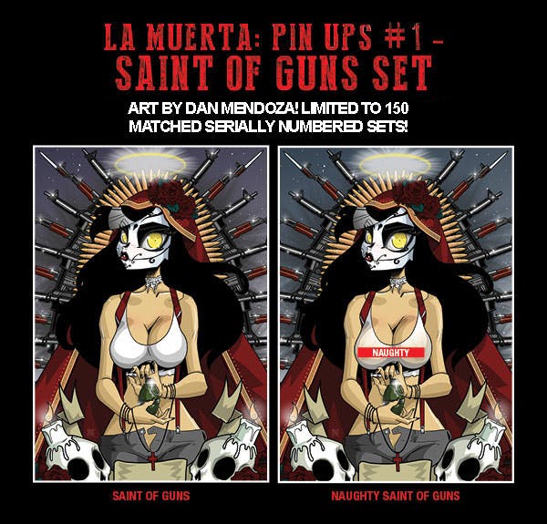 La Muerta: Pin Ups #1 - Saint of Guns 2-Book Set (Catacomb 8/20)